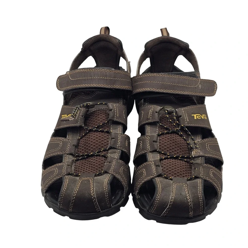 Teva Omnium Fisherman Sandals 13 Brown ShocPad Gorpcore Hiking Outdoor Water